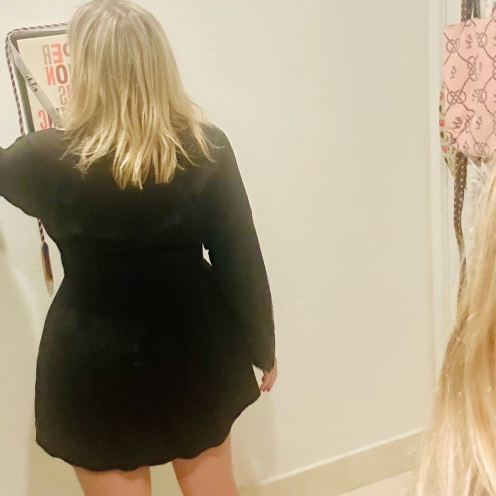Gianni Bini Black Long Sleeve Buttoned Shirt Dress - Picture 2 of 5